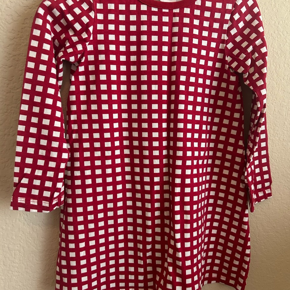 Hanna Andersson Red and White Checkered Kids Casual Dress